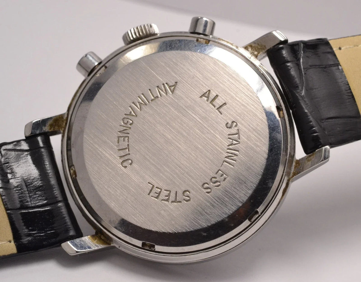 VINTAGE 1960S SWISS MOGADOR CHRONOGRAPH WATCH STAINLESS STEEL LANDERON