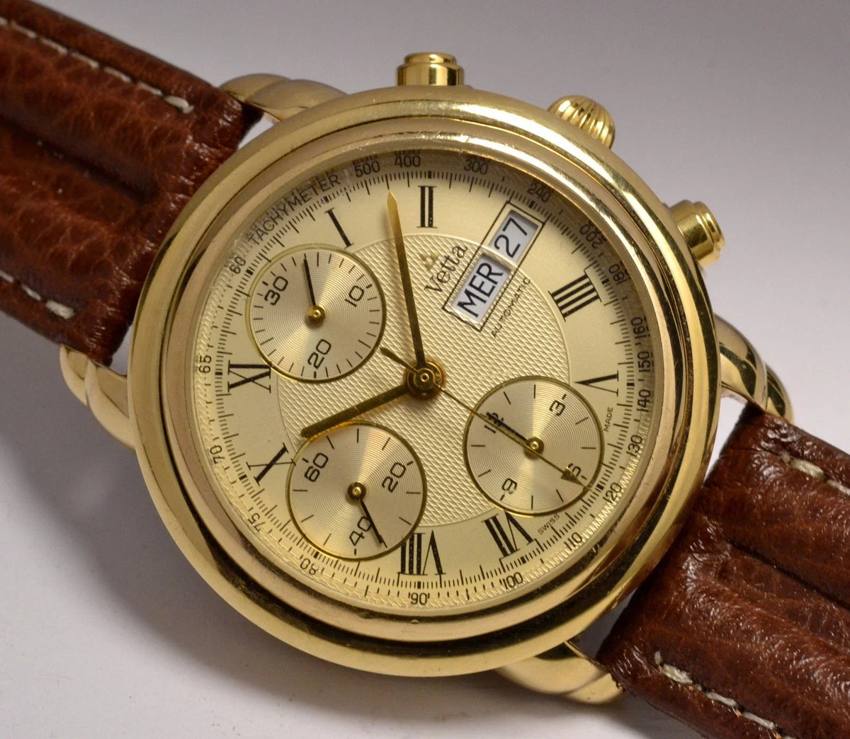 VETTA AUTOMATIC CHRONOGRAPH WATCH ETA 7750 VINTAGE SWISS WATCH