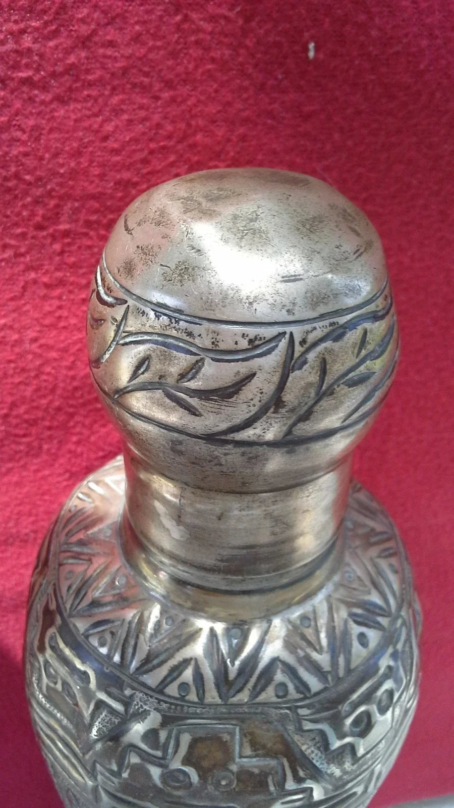 Antique Peruvian 925 sterling silver cocktail shaker FPC