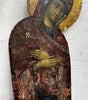Antique Painting Portrait of the Virgin Mary in Prayer Religious Icon Wood