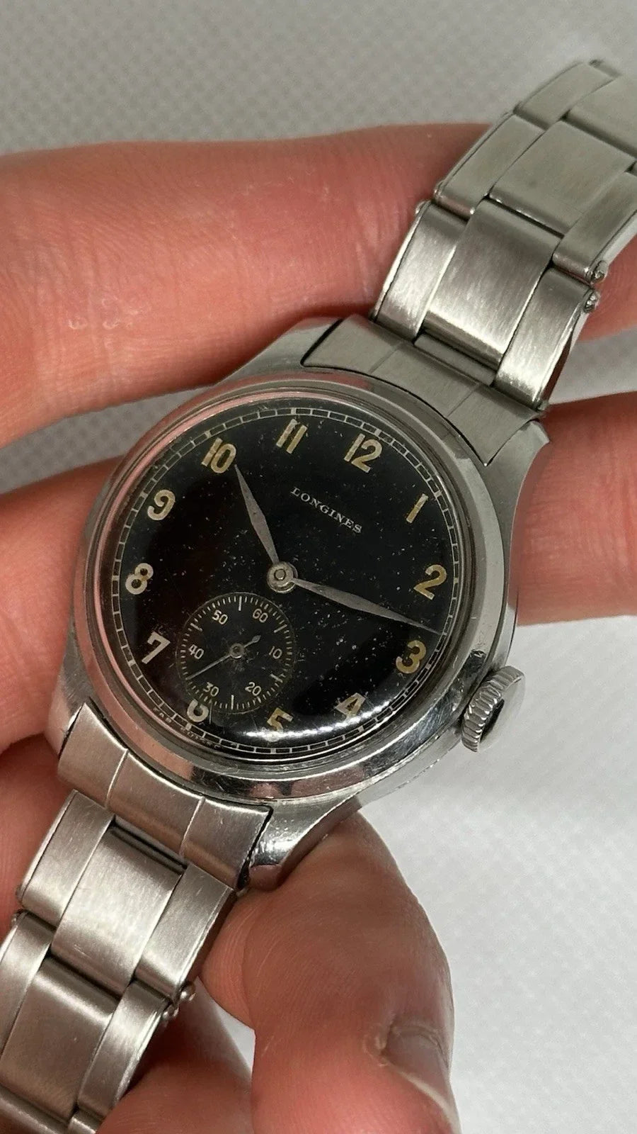 Longines “Tre-Tacche” military watch - gilt dial WWII (1940’s - 1950’s)
