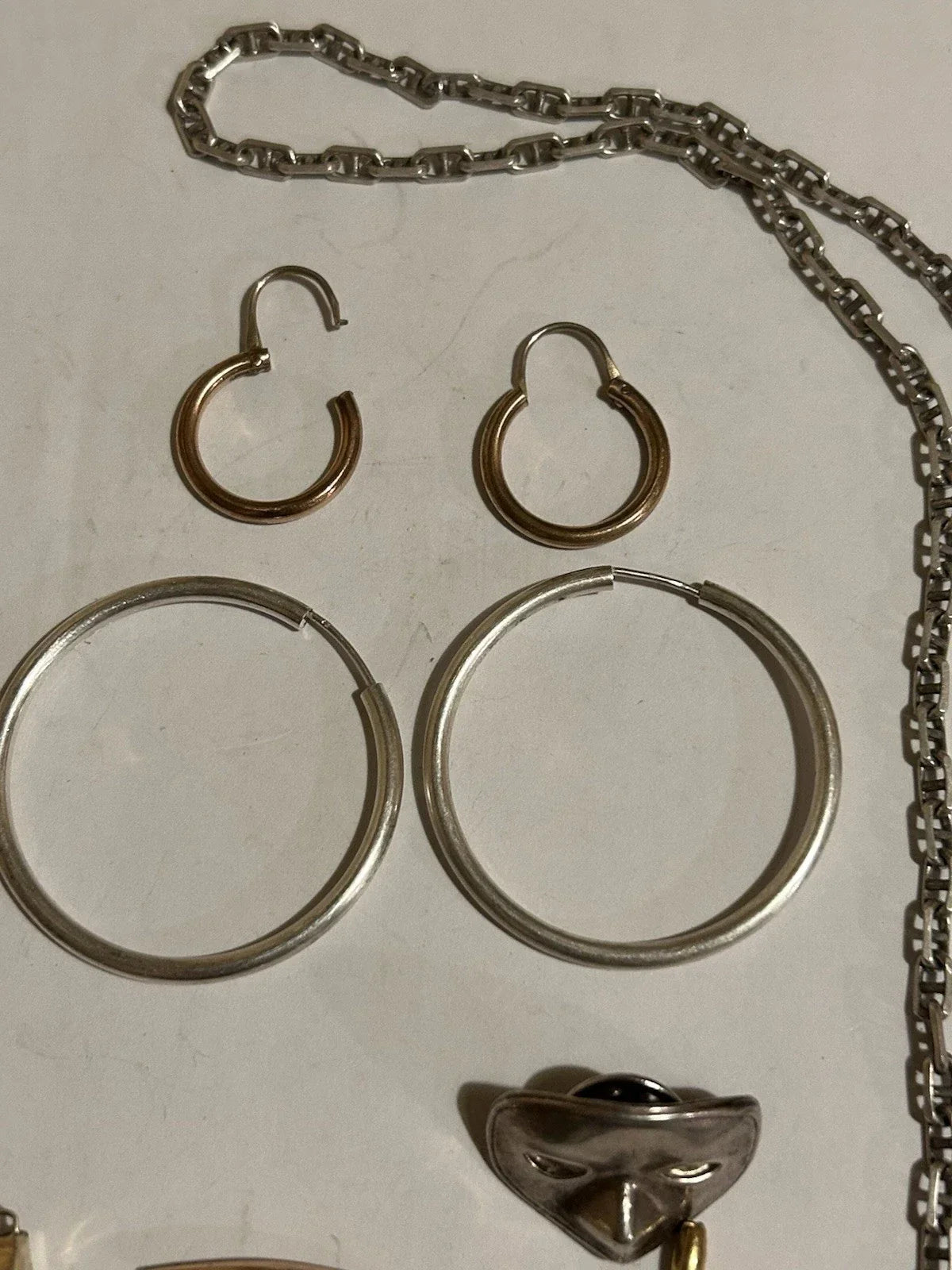 Lots of antique 18k gold and solid silver jewelry