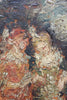Elegant painting on panel with dog by Adolphe Monticelli (1824-1886), French School