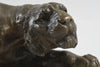 Bronze prowling tiger statuette