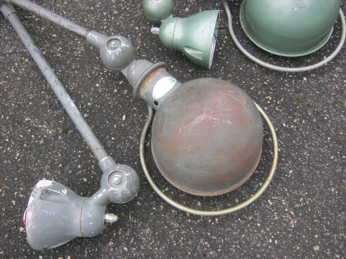 Lot of 3 vintage Jielde workshop factory industrial lamps
