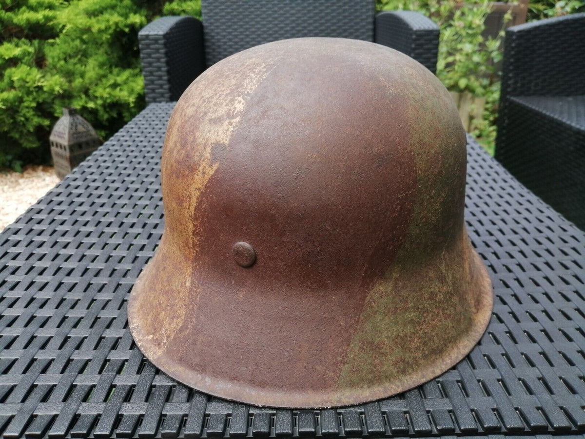 WW2 German M42 camouflage helmet