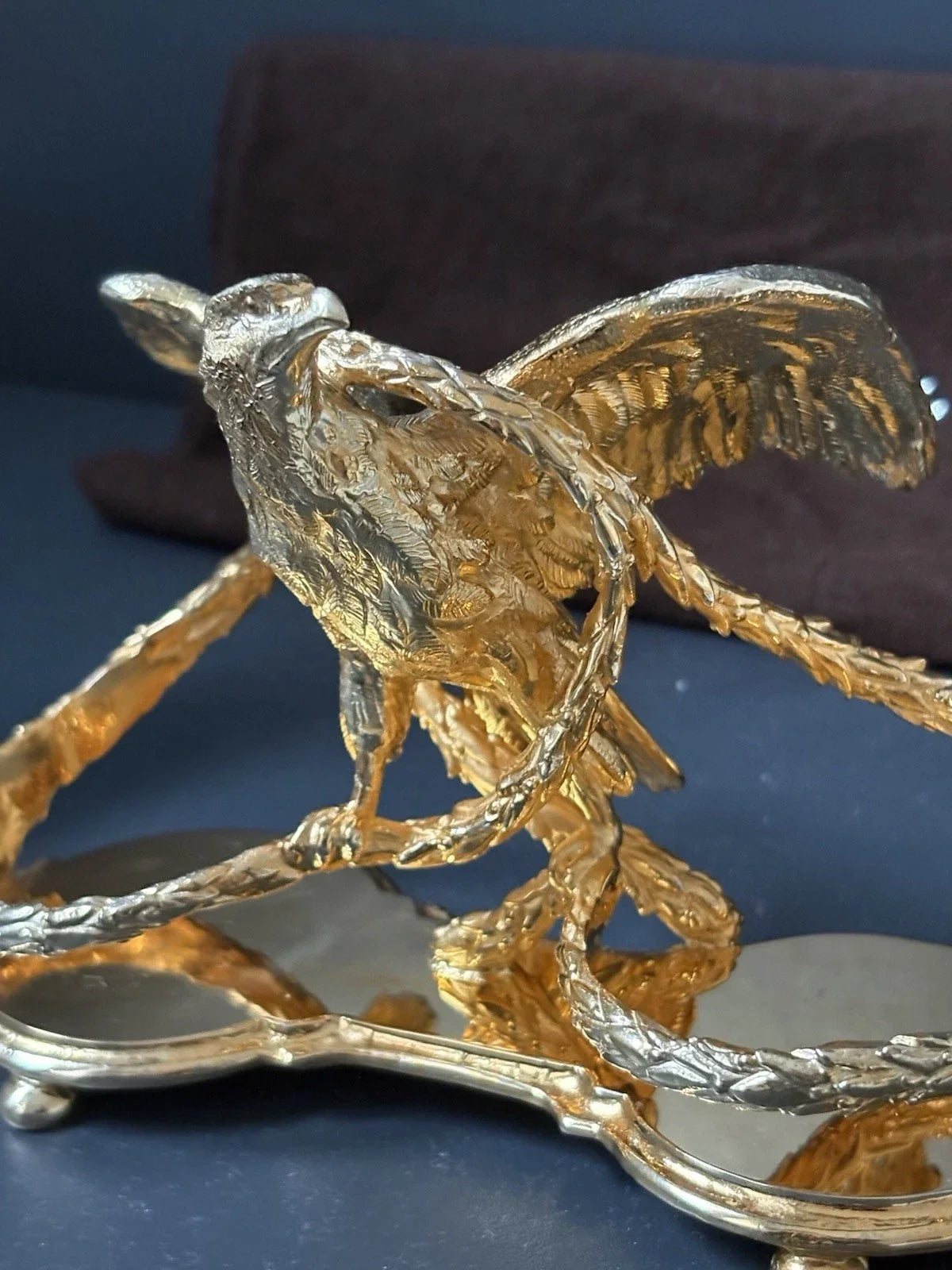 24-karat gold-plated salt cellar by Maison Christofle Aigle