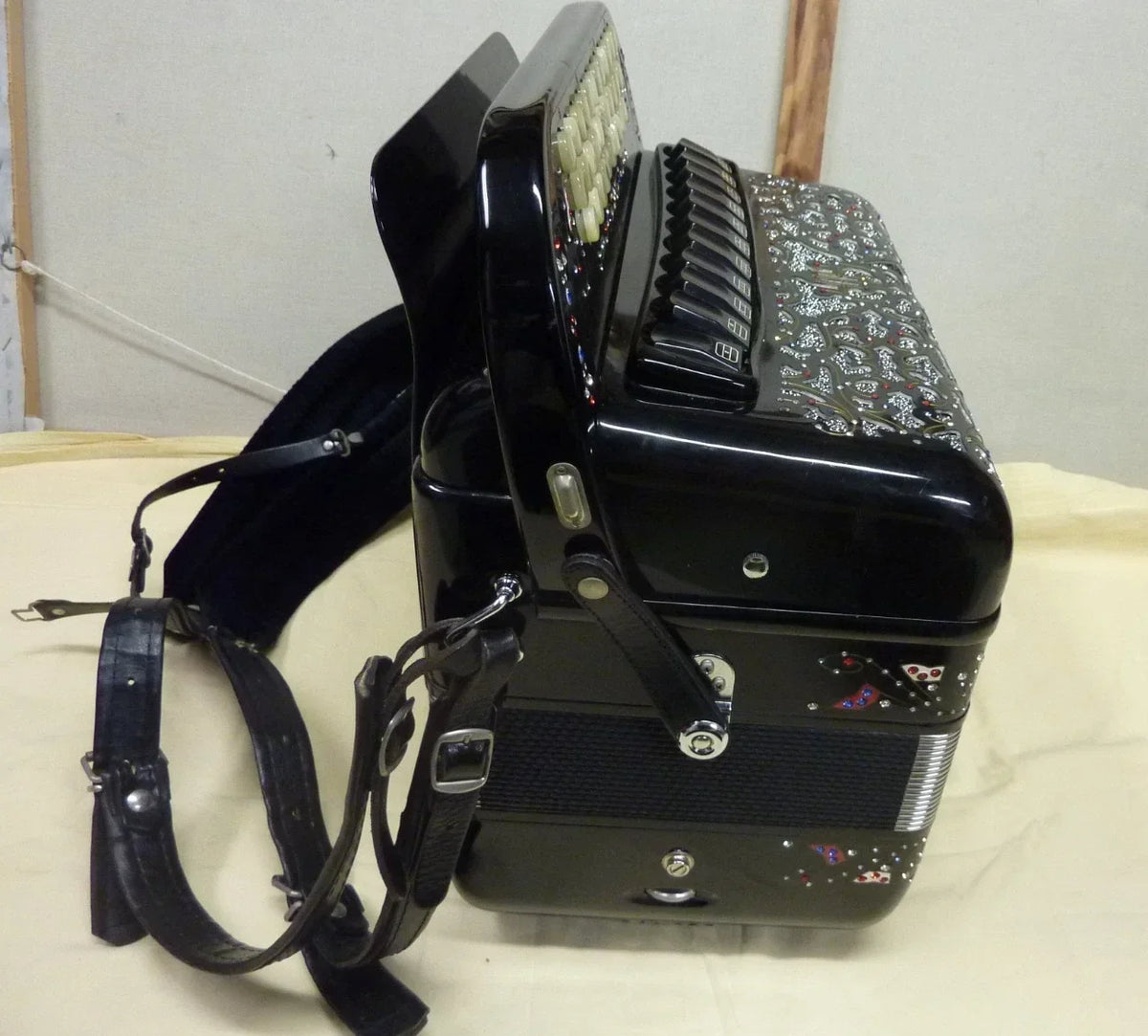 Rare and magnificent antique FISART diatonic accordion