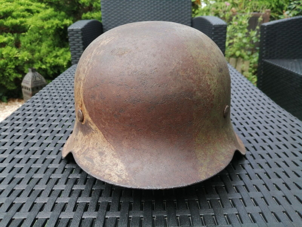 WW2 German M42 camouflage helmet