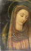 Tableau Religieux Ancien Huile Cuivre Portrait Vierge Renaissance XVIe-XVIIe