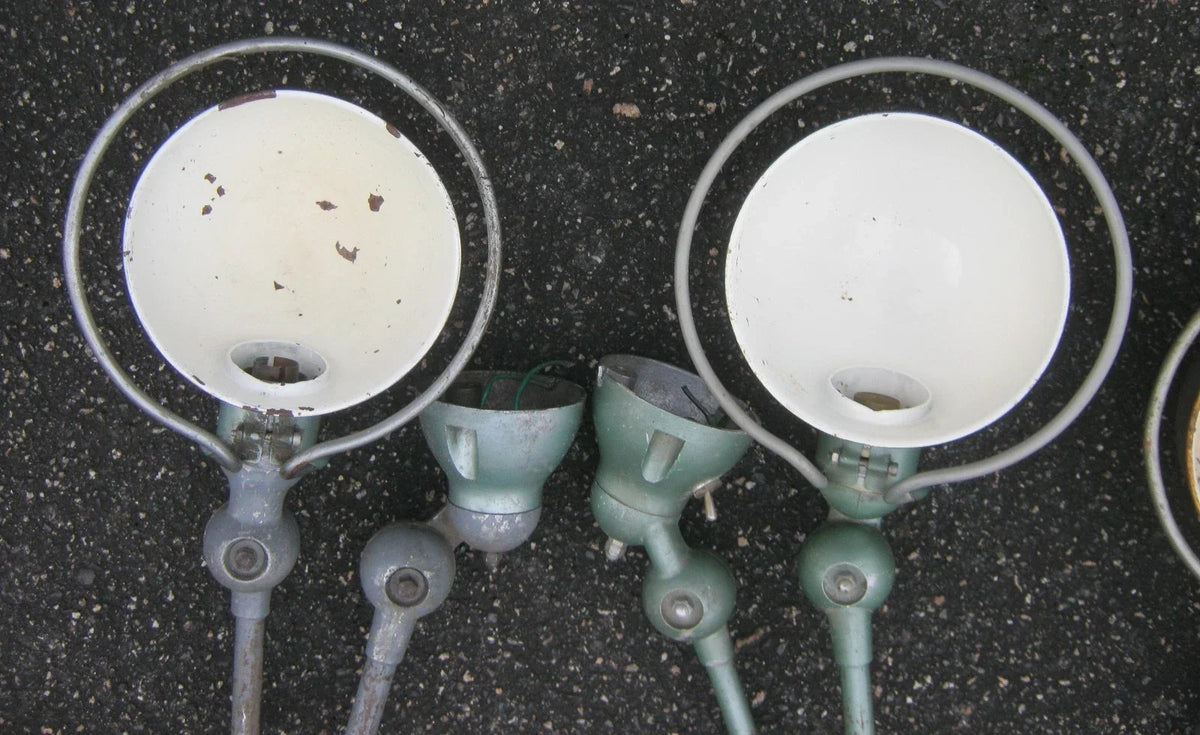 Lot of 3 vintage Jielde workshop factory industrial lamps