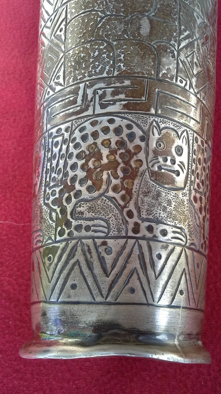 Antique Peruvian 925 sterling silver cocktail shaker FPC