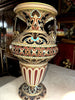 MAGNIFICENT LARGE BYZANTINE SARREGUEMINES STONEWARE VASE NO. 831