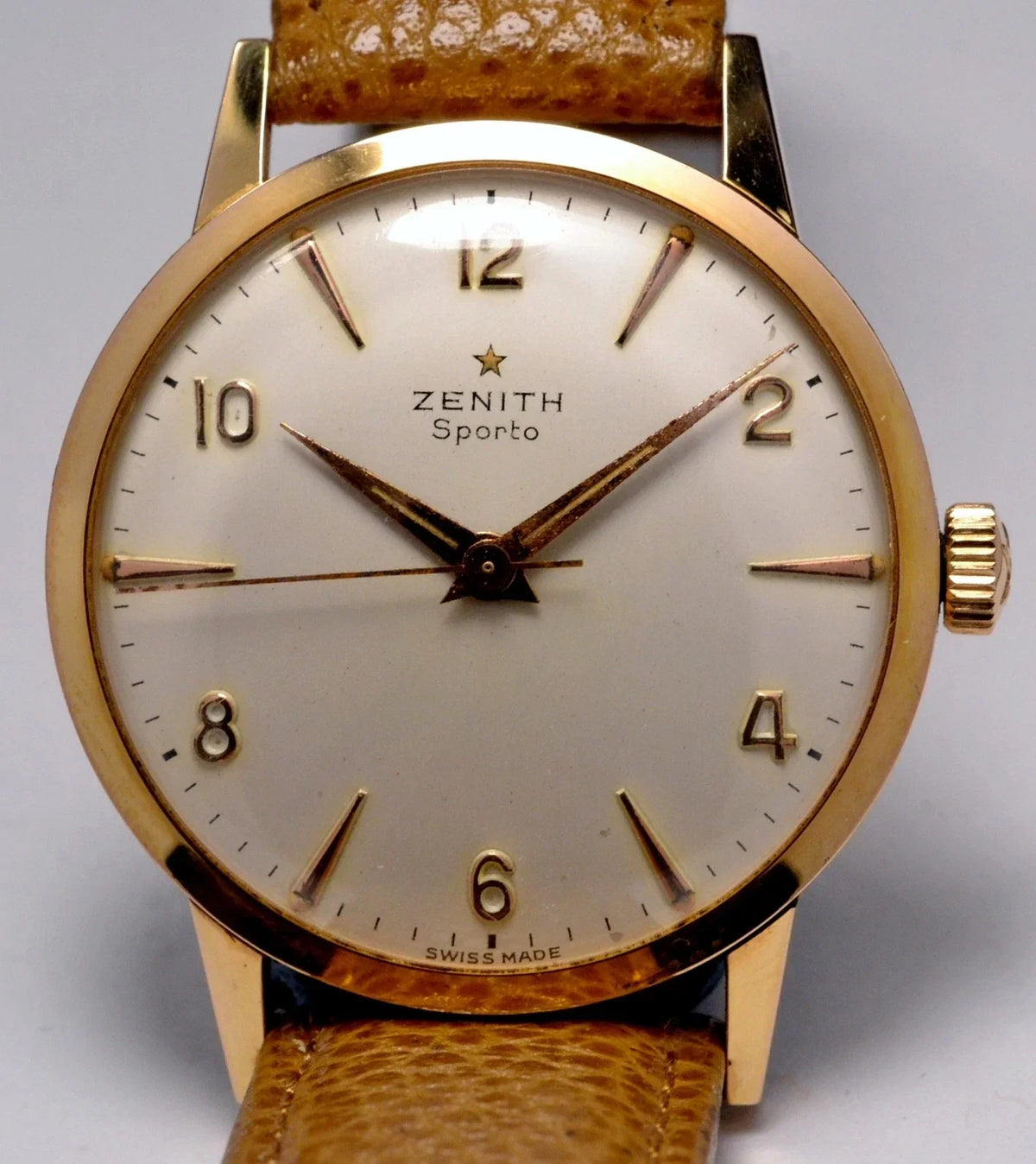 ZENITH SPORTO WATCH NEAR MINT VINTAGE 1960 SWISS WATCH