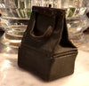 Rare and antique leather travel bag for Bleuette Jumeau Bru doll, circa 1900 HT