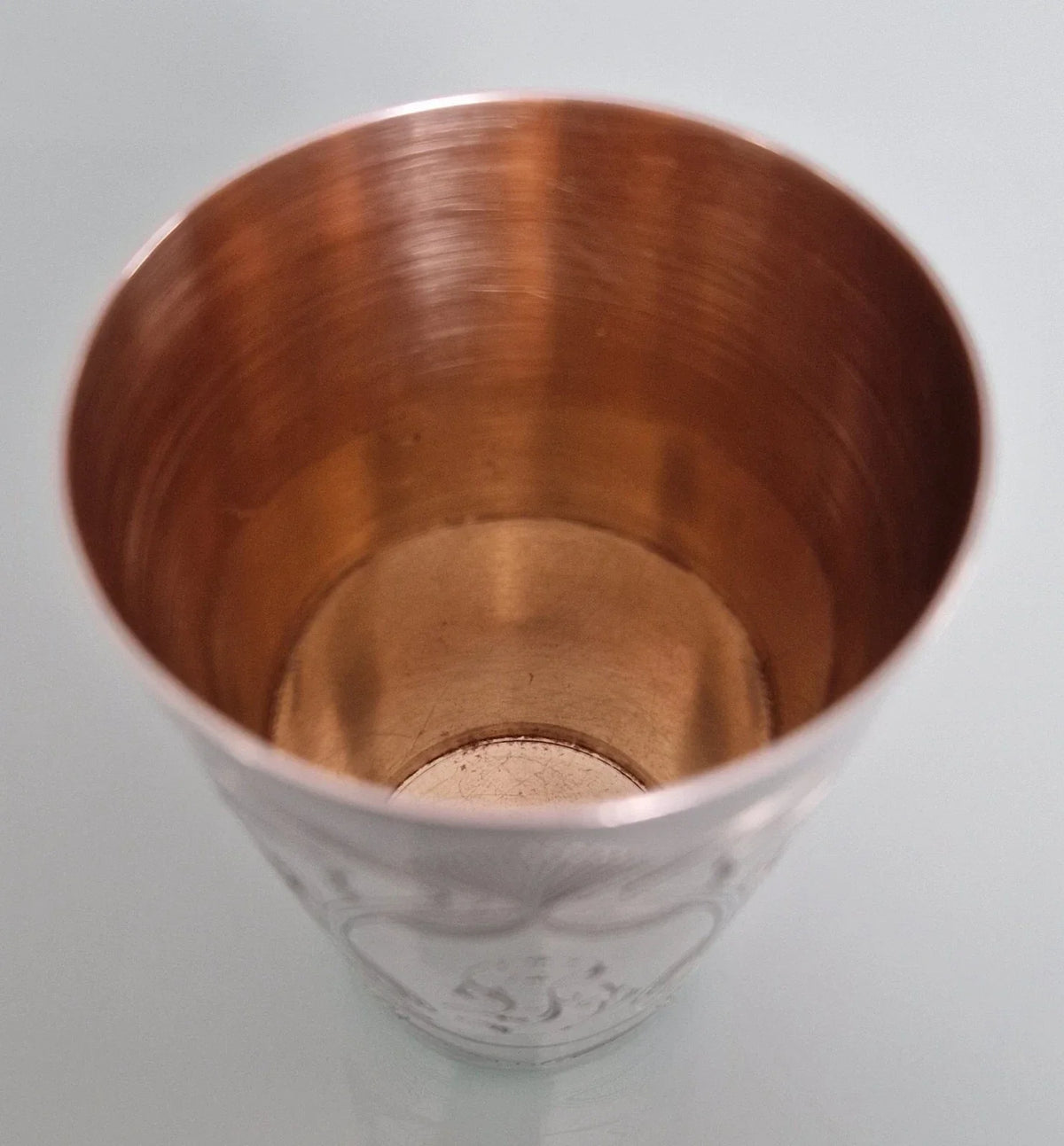 Superb Solid Silver Russian Beaker, 121g, Vermeil