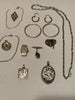 Lots of antique 18k gold and solid silver jewelry