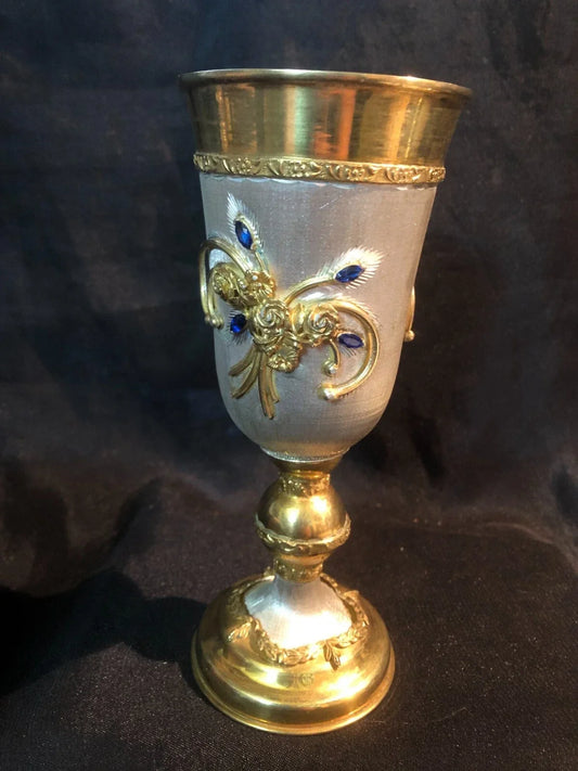 ciborium glass chalice silver-gilt precious stone
