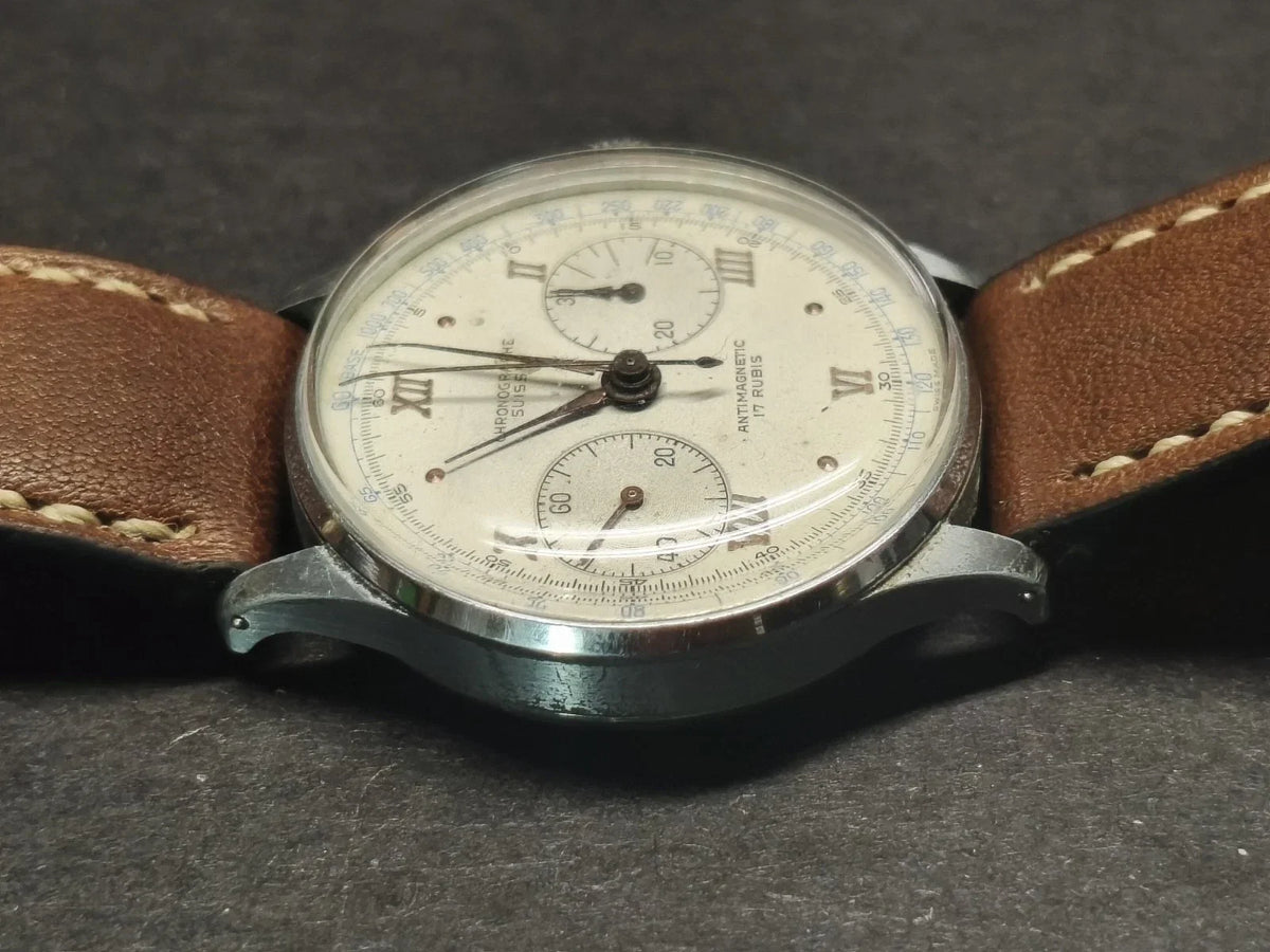 Swiss Mechanical Chronograph Watch Vintage Watch