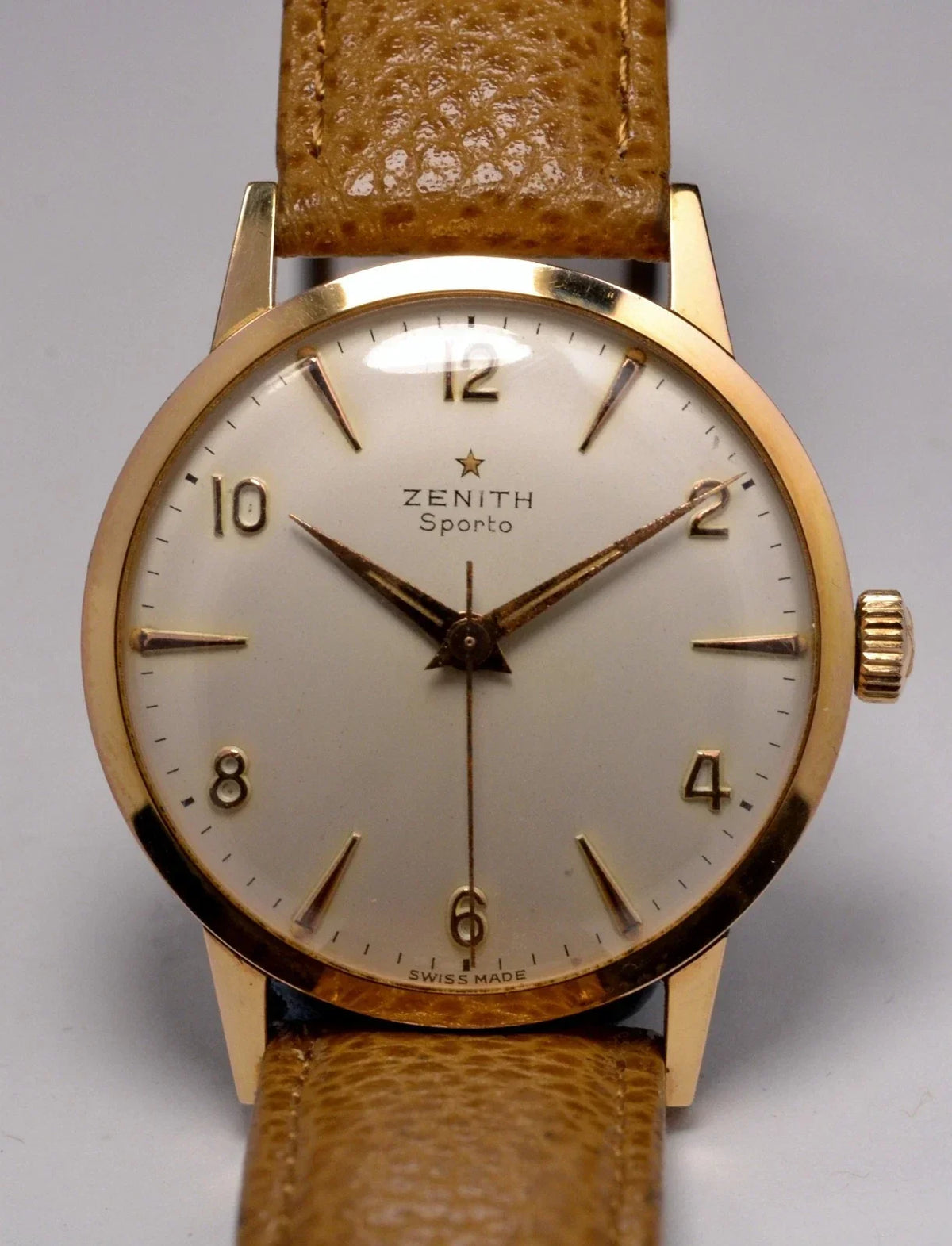 ZENITH SPORTO WATCH NEAR MINT VINTAGE 1960 SWISS WATCH