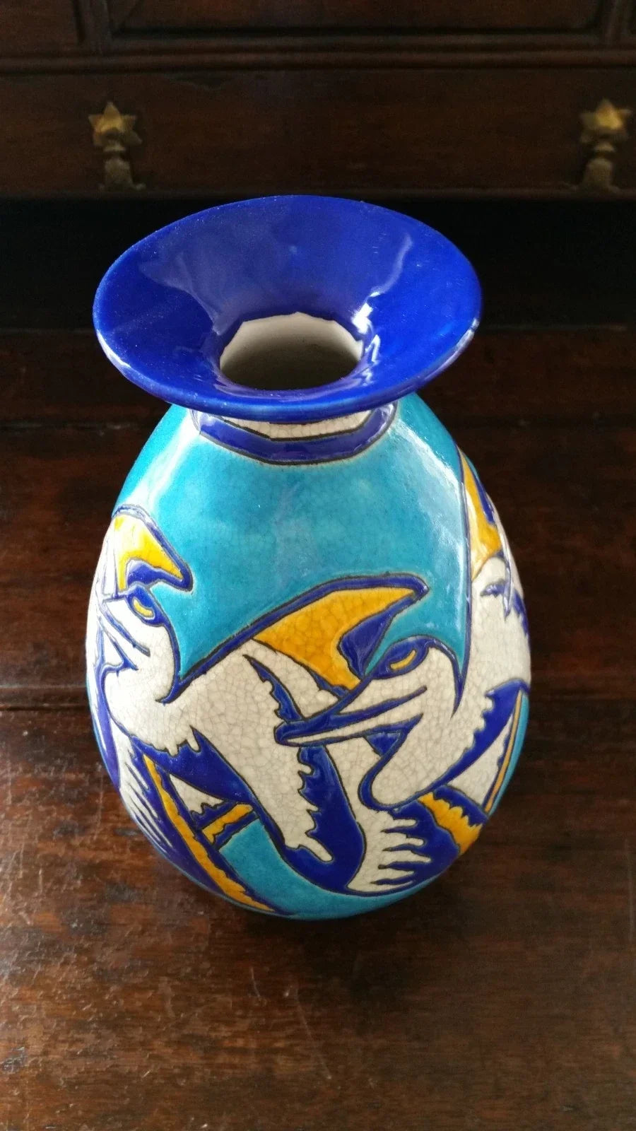 Charles Catteau Art Deco vase, Boch, Keramis