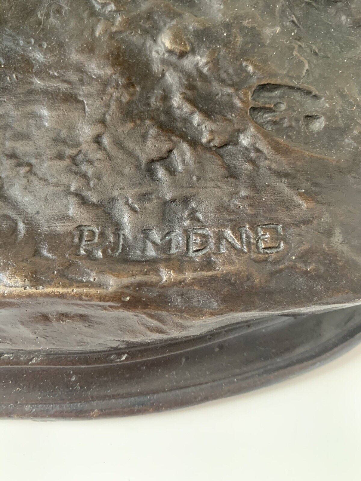 Bronze sculpture of stags fighting