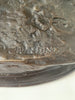 Bronze sculpture of stags fighting